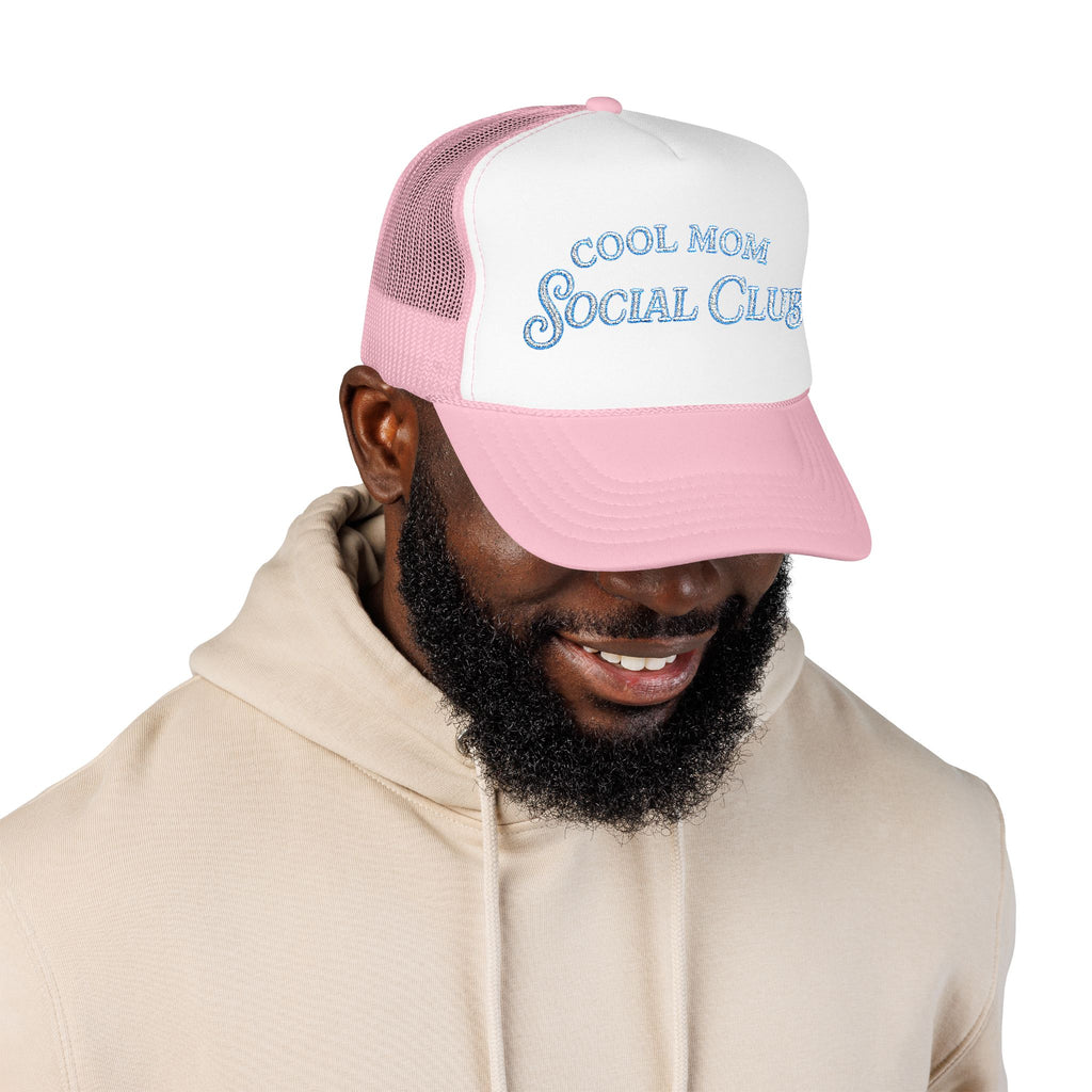 Cool Mom Social Club Trucker Hat — Embroidered Foam Mesh Cap for Stylish Moms