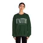 Faith Crewneck Sweatshirt — "Faith" with 1 Ephesians 2:8 Christian Pullover