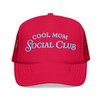 Cool Mom Social Club Trucker Hat — Embroidered Foam Mesh Cap for Stylish Moms