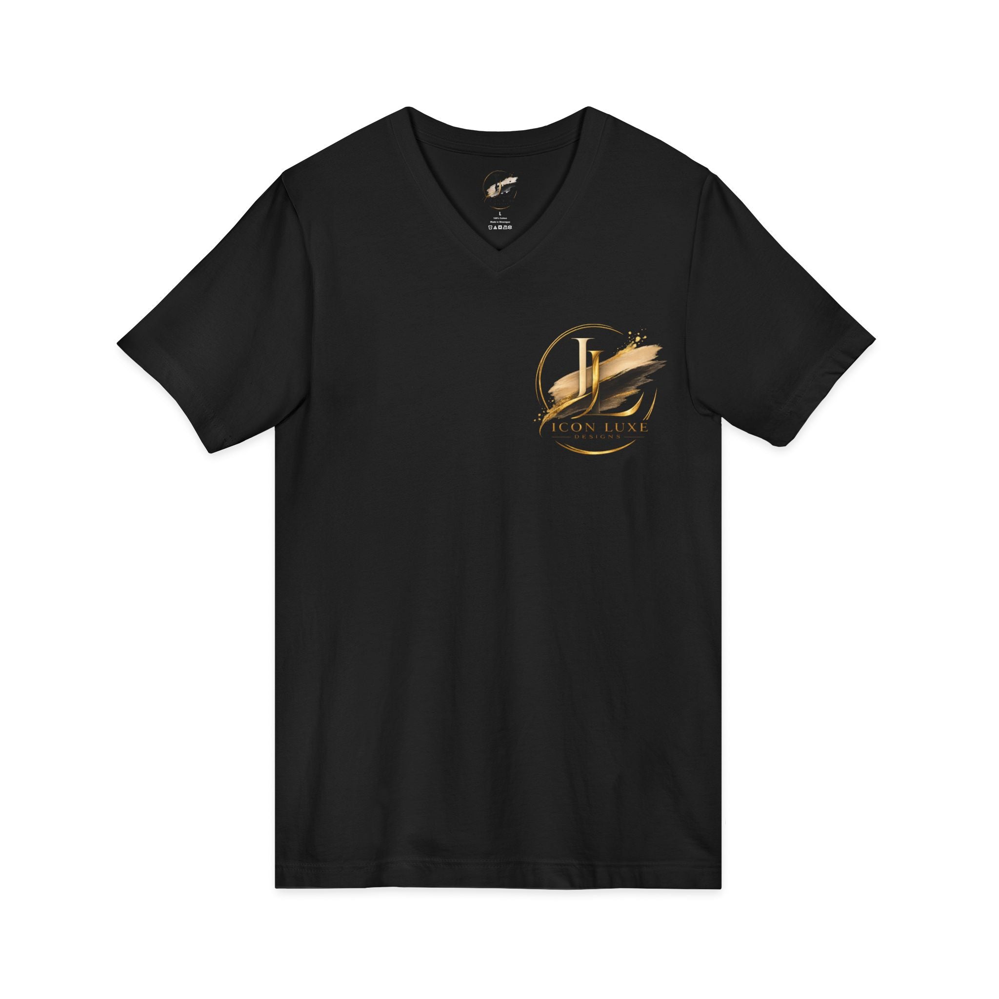 Custom Pocket V‑Neck Tee — Bella + Canvas