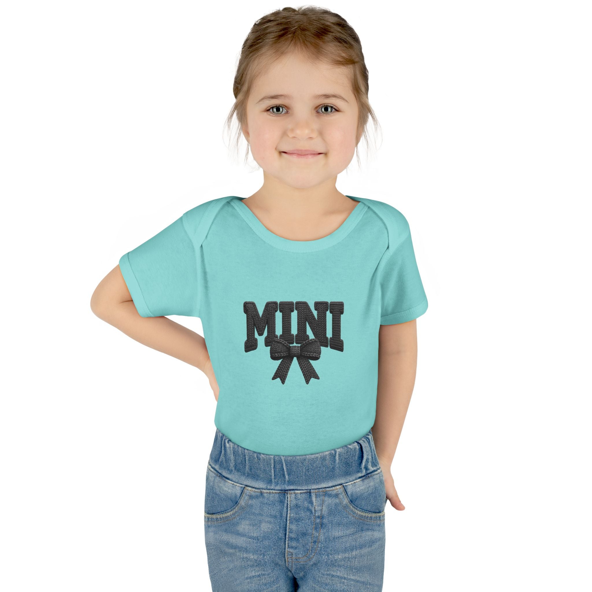Mini Baby Bodysuit — "MINI" Bow Infant Onesie