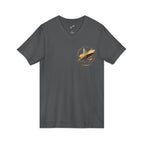 Custom Pocket V‑Neck Tee — Bella + Canvas