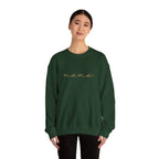 Mama Embroidery Crewneck Sweatshirt — Minimal Rose Gold Script