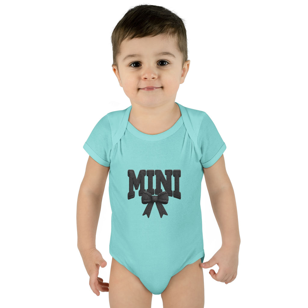 Mini Baby Bodysuit — "MINI" Bow Infant Onesie