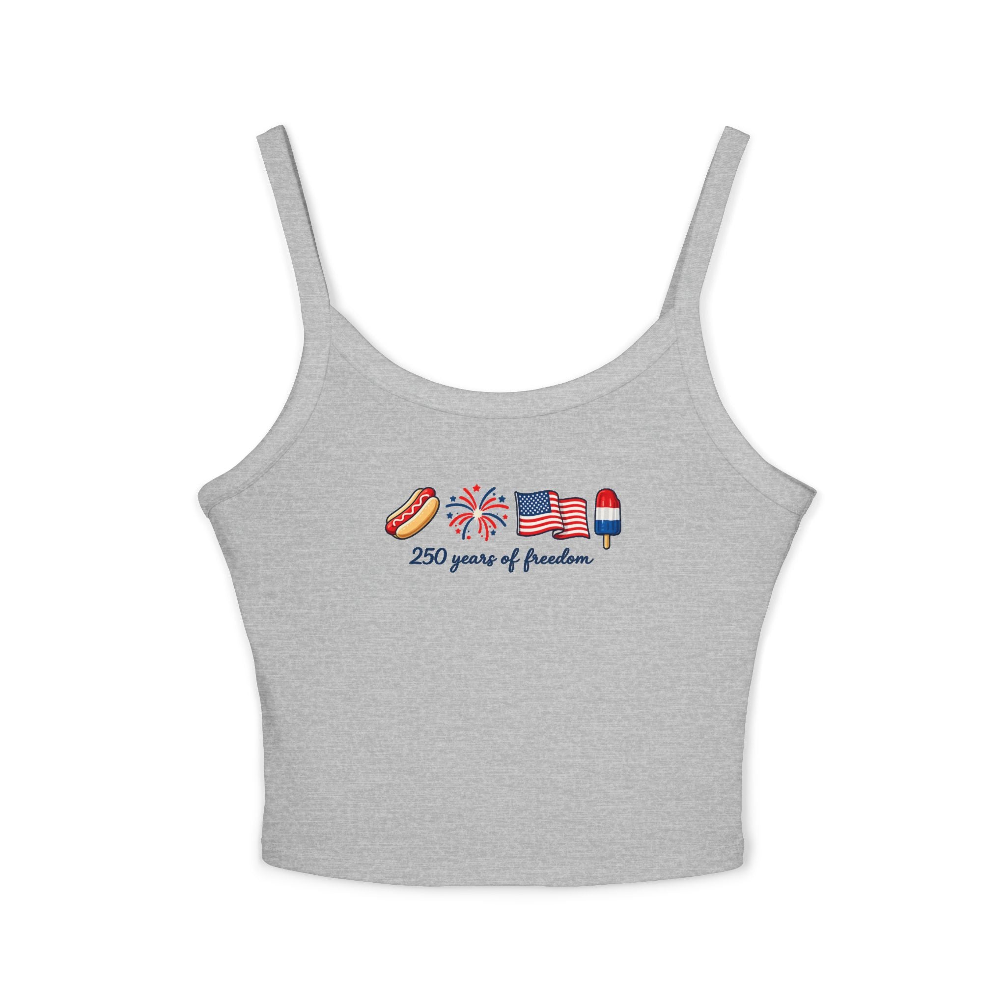 Patriotic Crop Tank Top - "230 years of freedom" July 4th Graphic