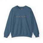 Mama Embroidery Crewneck Sweatshirt — Minimal Rose Gold Script