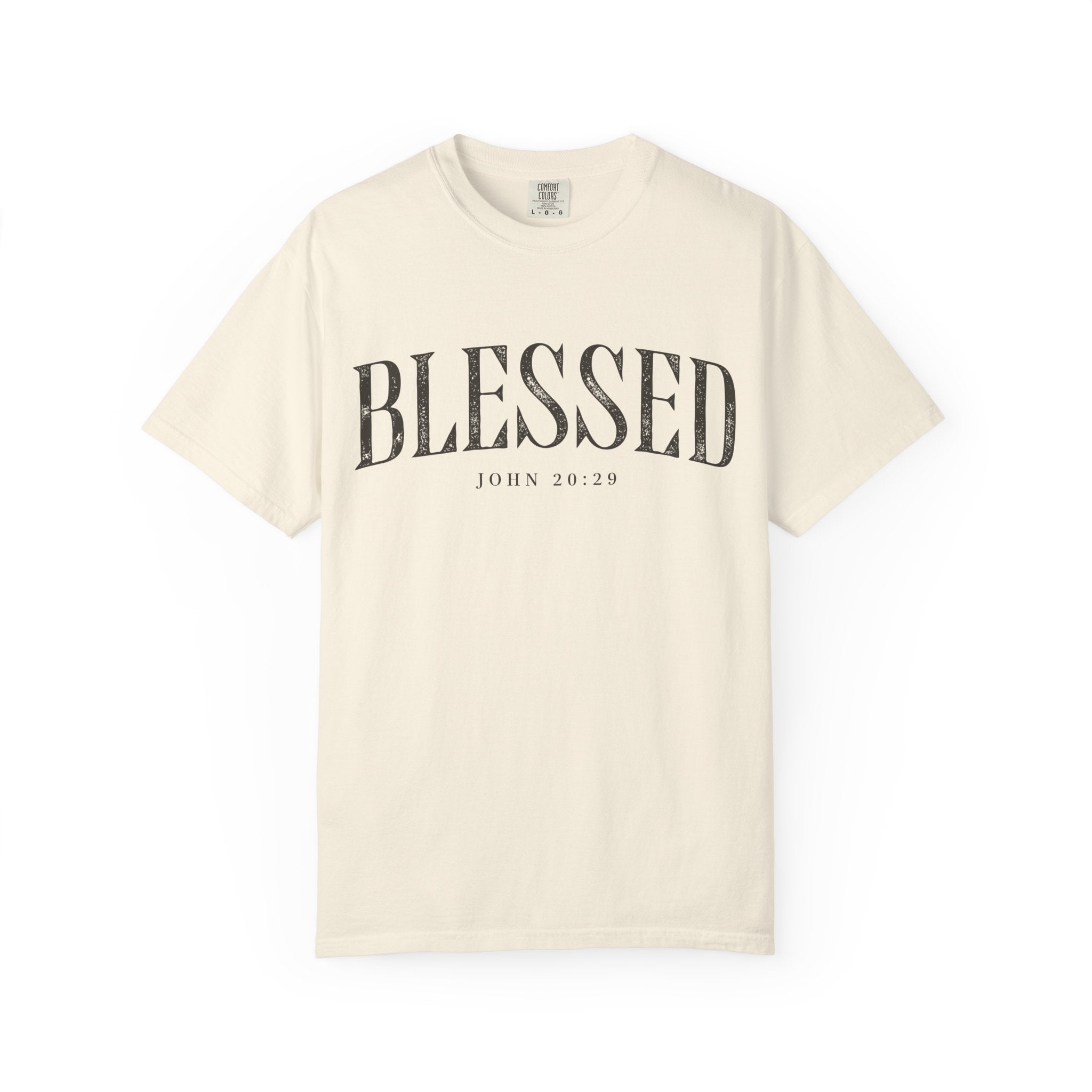 Blessed Christian T-Shirt — 'BLESSED' with John 20:25 Scripture Tee