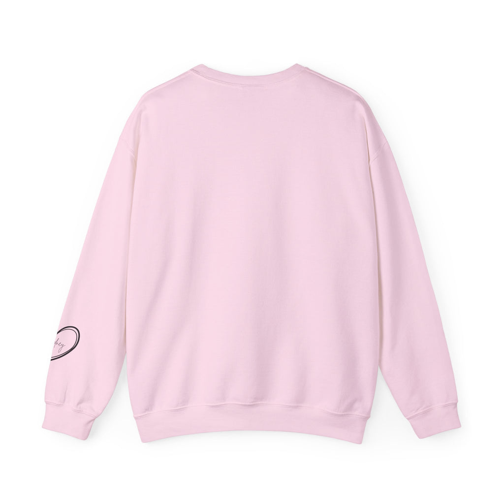 Customized Momma, Gigi, Grammy, Grandma, Mama, Mom, or Nana  Crewneck Sweatshirt – “This ….. Wears Her Heart on Her Sleeve” Cozy Pullover