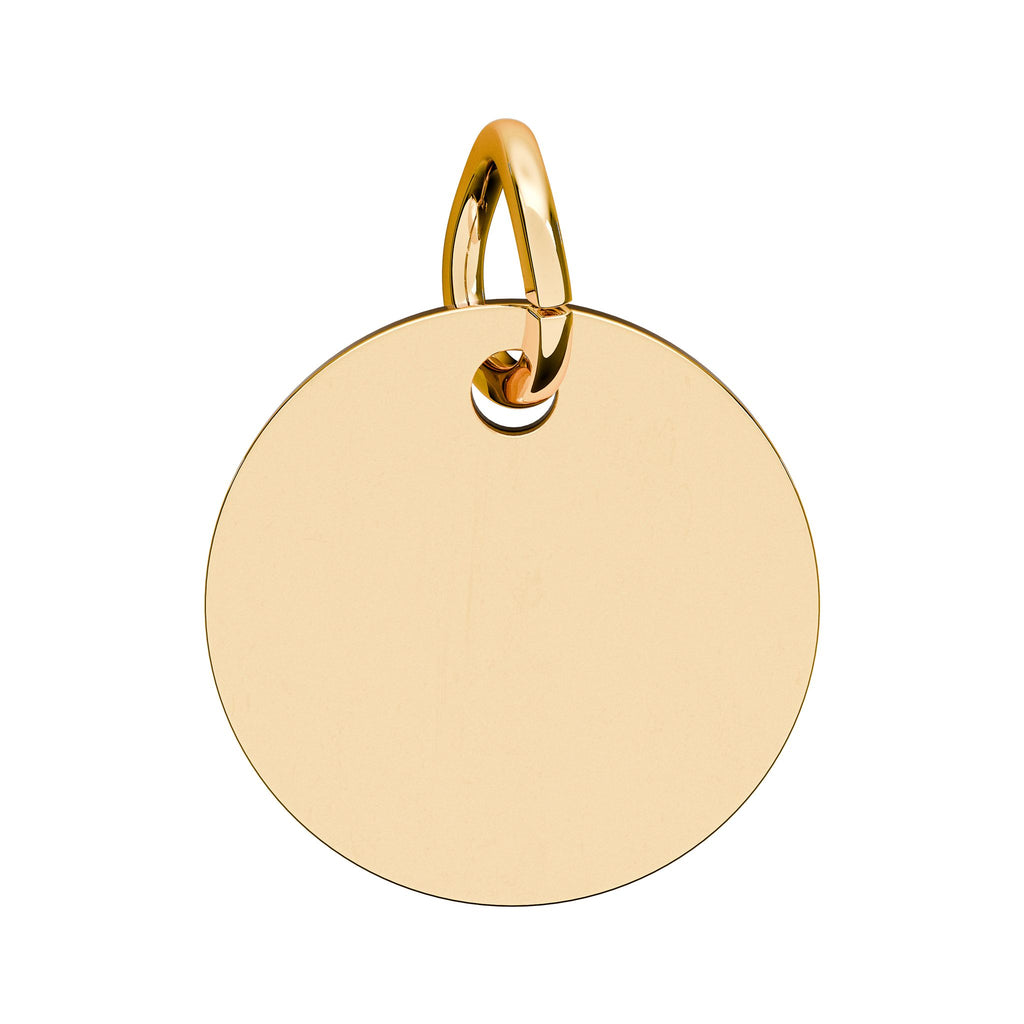 Custom Engraved Birthstone Circle Charm