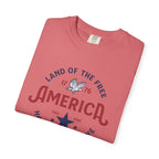 America Land of the Free Graphic T-Shirt — Patriotic 1776 Home of the Brave Tee