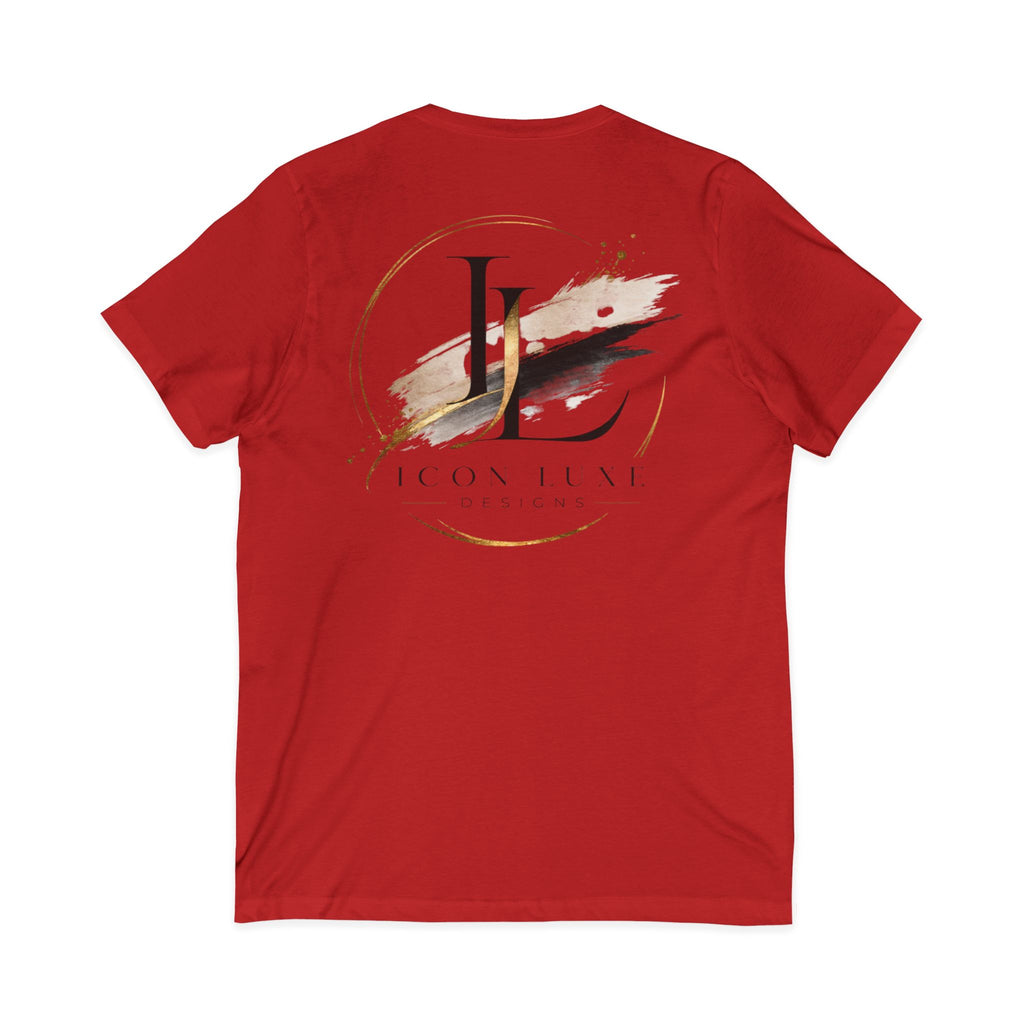 Custom Pocket V‑Neck Tee — Bella + Canvas