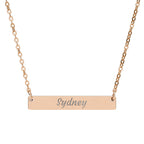 Custom Horizontal Bar Necklace (Engraving)