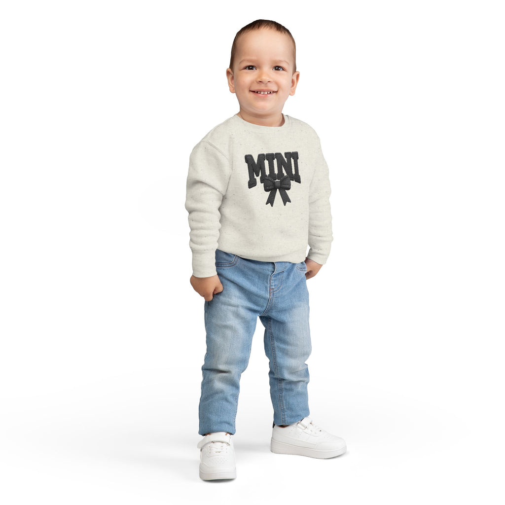 Toddler Sweatshirt - 'Mini' Bow Graphic Pullover