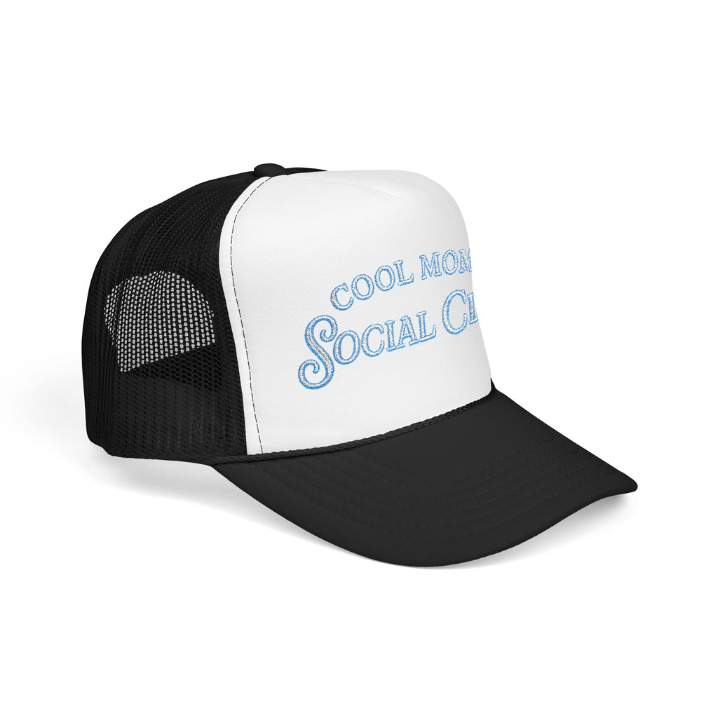 Cool Mom Social Club Trucker Hat — Embroidered Foam Mesh Cap for Stylish Moms