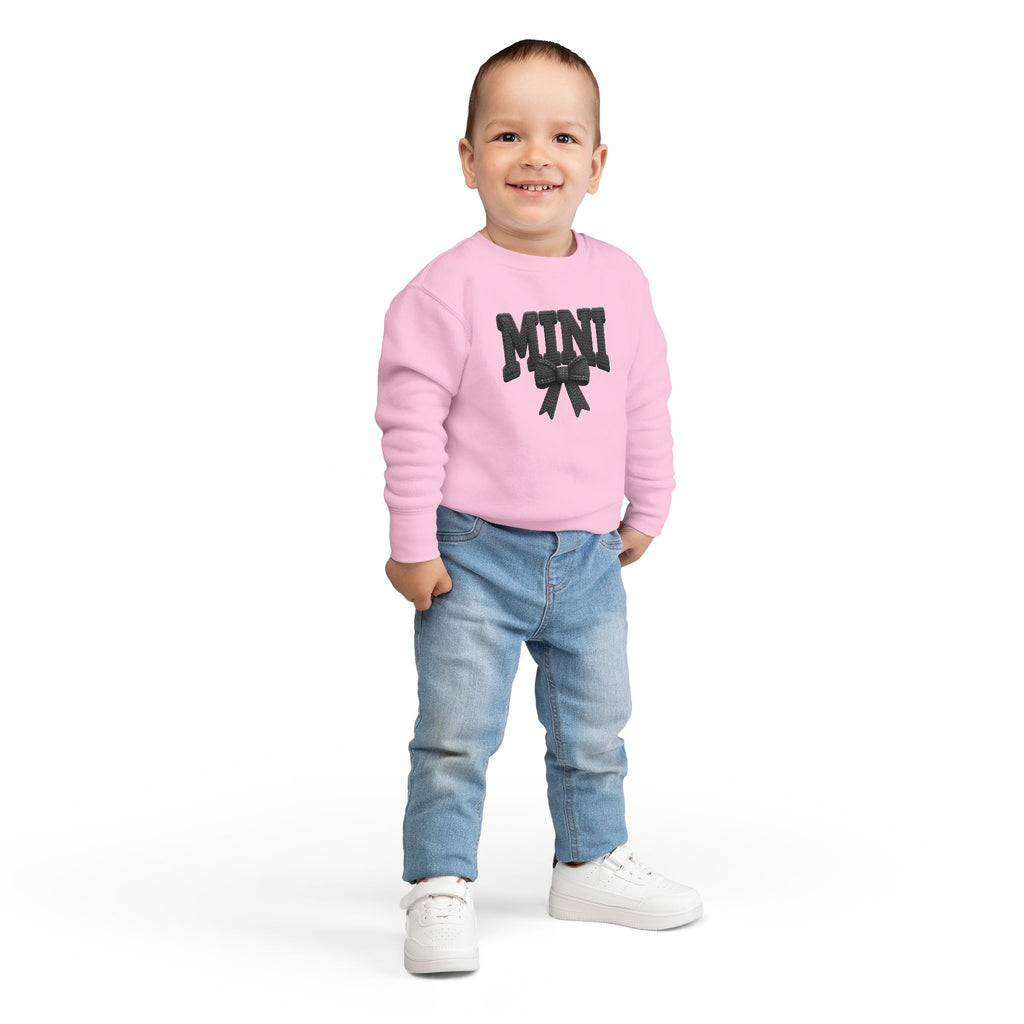 Toddler Sweatshirt - 'Mini' Bow Graphic Pullover