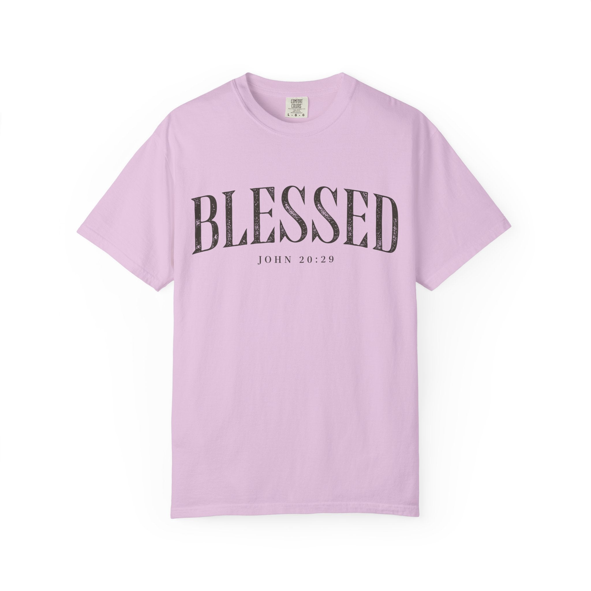 Blessed Christian T-Shirt — 'BLESSED' with John 20:25 Scripture Tee