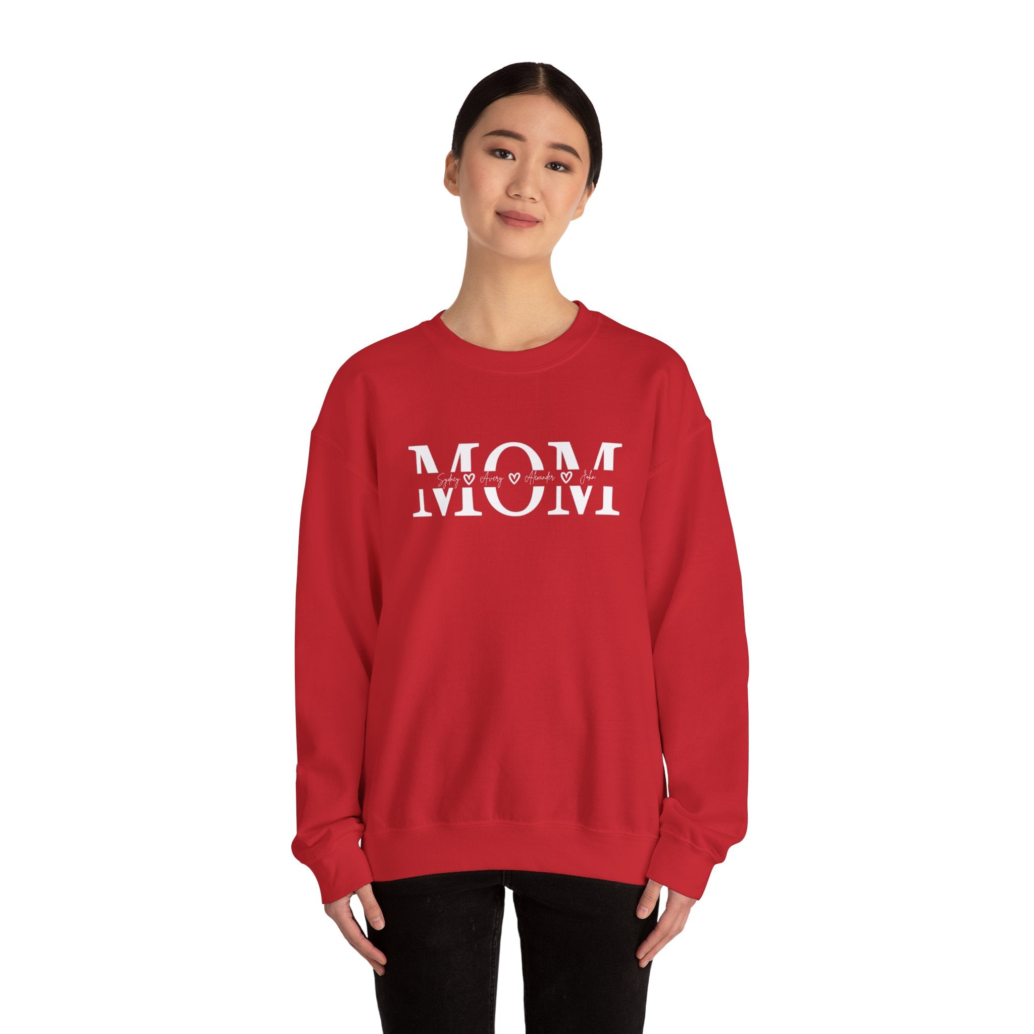 Customized Mom with Children's Names Crewneck Sweatshirt