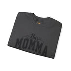 Customized Momma, Gigi, Grammy, Grandma, Mama, Mom, or Nana  Crewneck Sweatshirt – “This ….. Wears Her Heart on Her Sleeve” Cozy Pullover