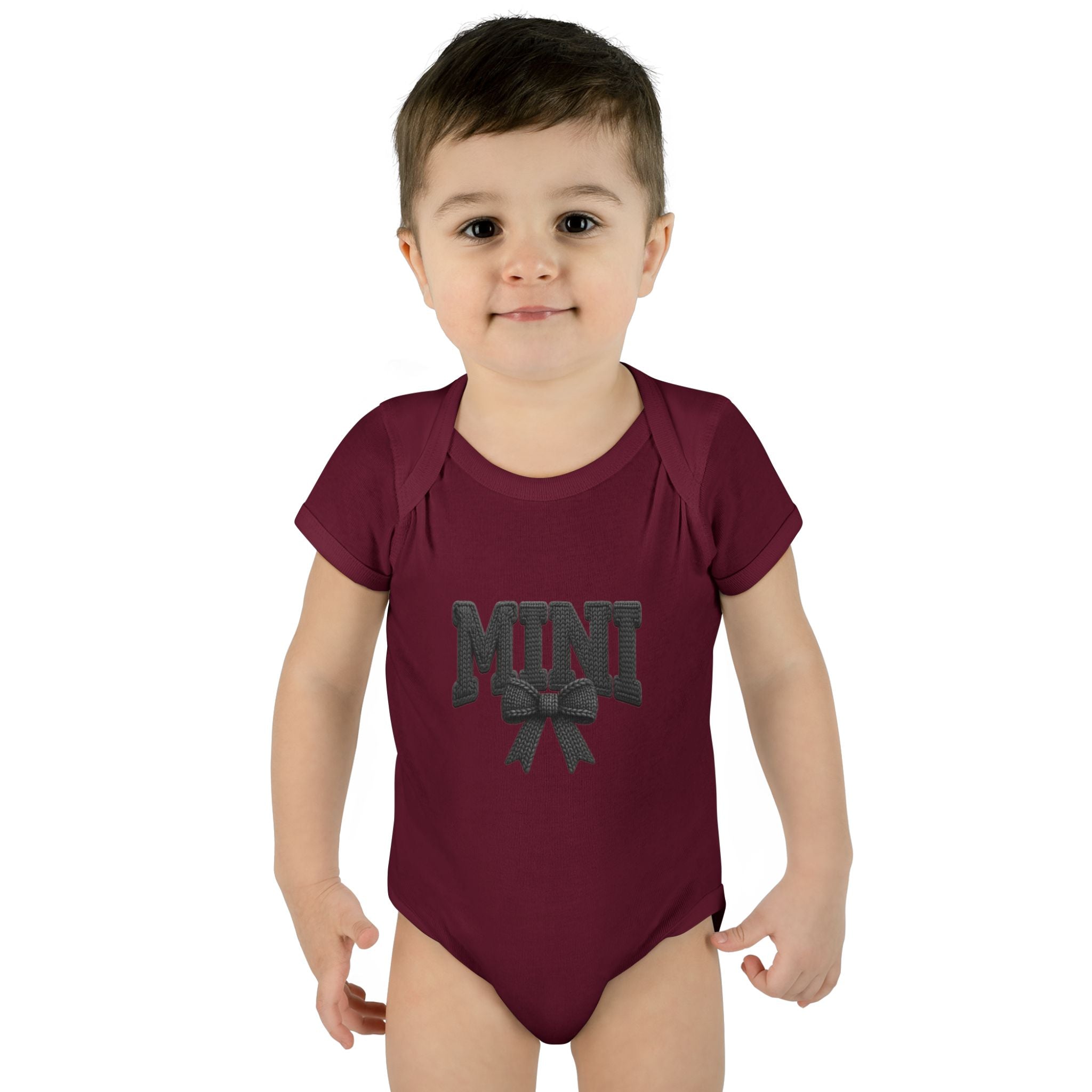 Mini Baby Bodysuit — "MINI" Bow Infant Onesie