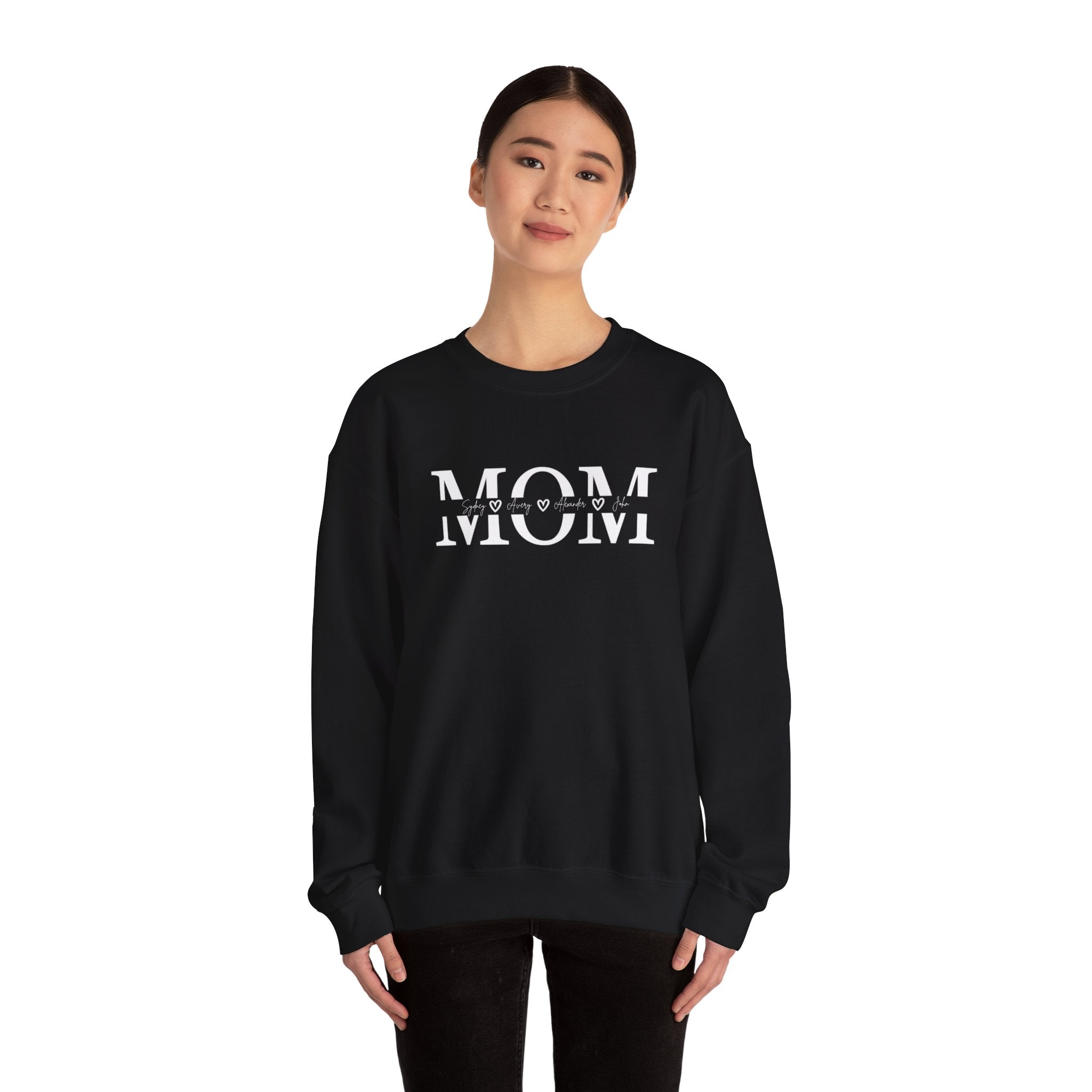 Customized Mom with Children's Names Crewneck Sweatshirt