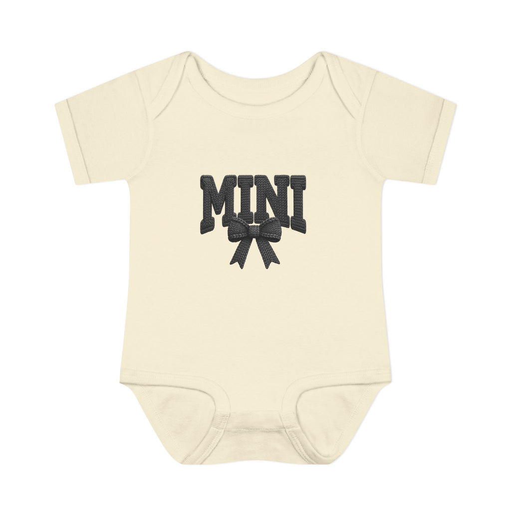Mini Baby Bodysuit — "MINI" Bow Infant Onesie