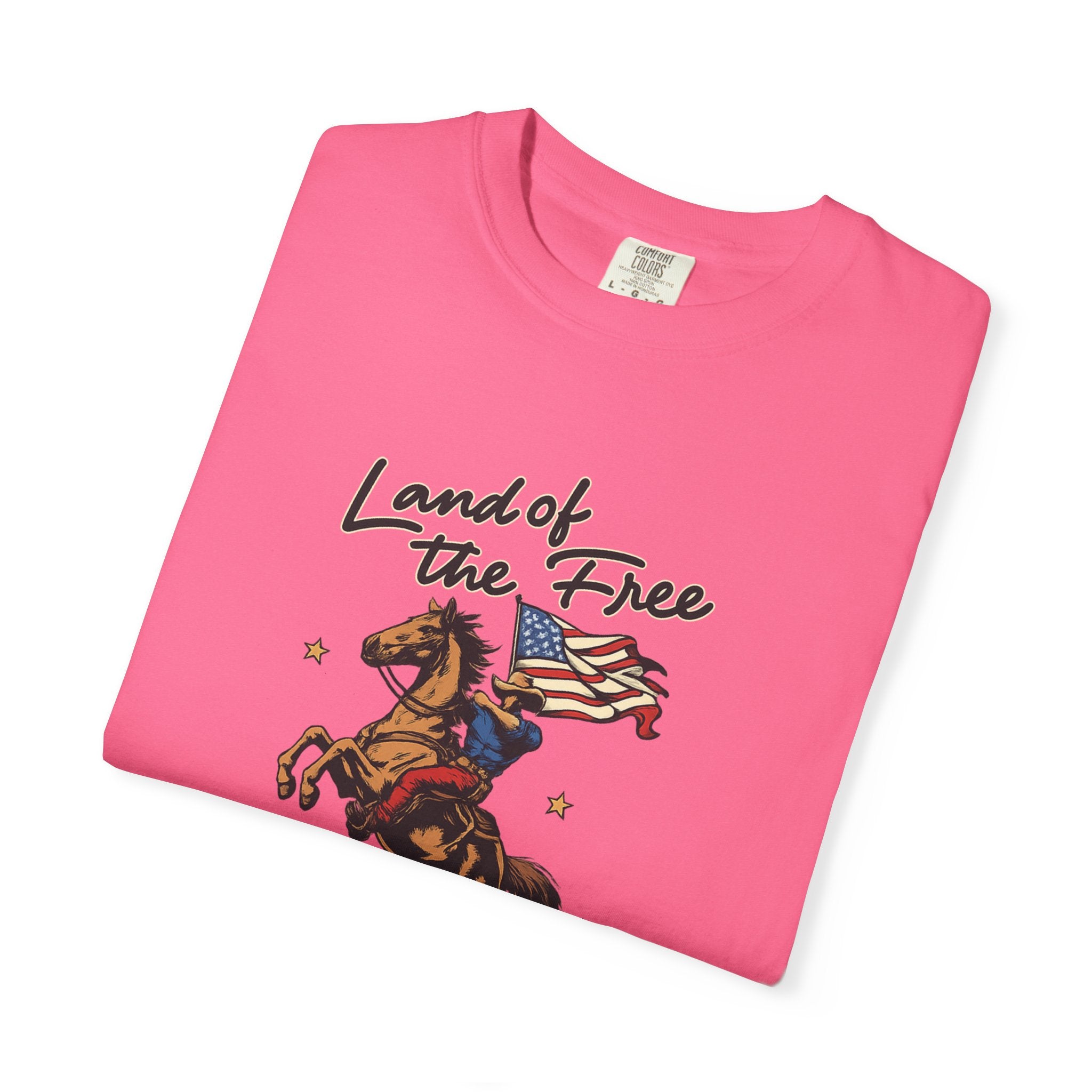 America Land of the Free Graphic T-Shirt — Patriotic