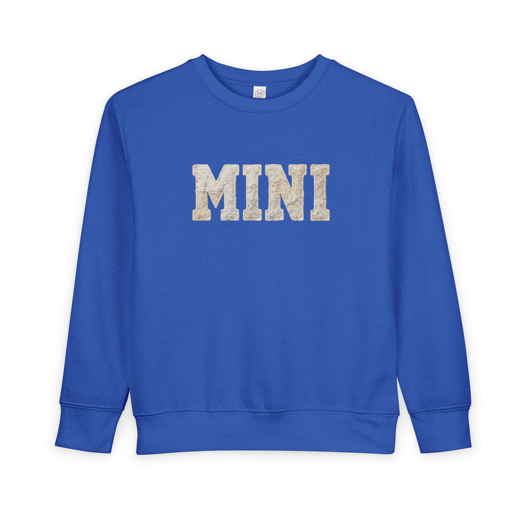 Mini Toddler Sweatshirt — Neutral Lettering Pullover