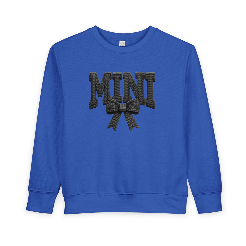 Toddler Sweatshirt - 'Mini' Bow Graphic Pullover