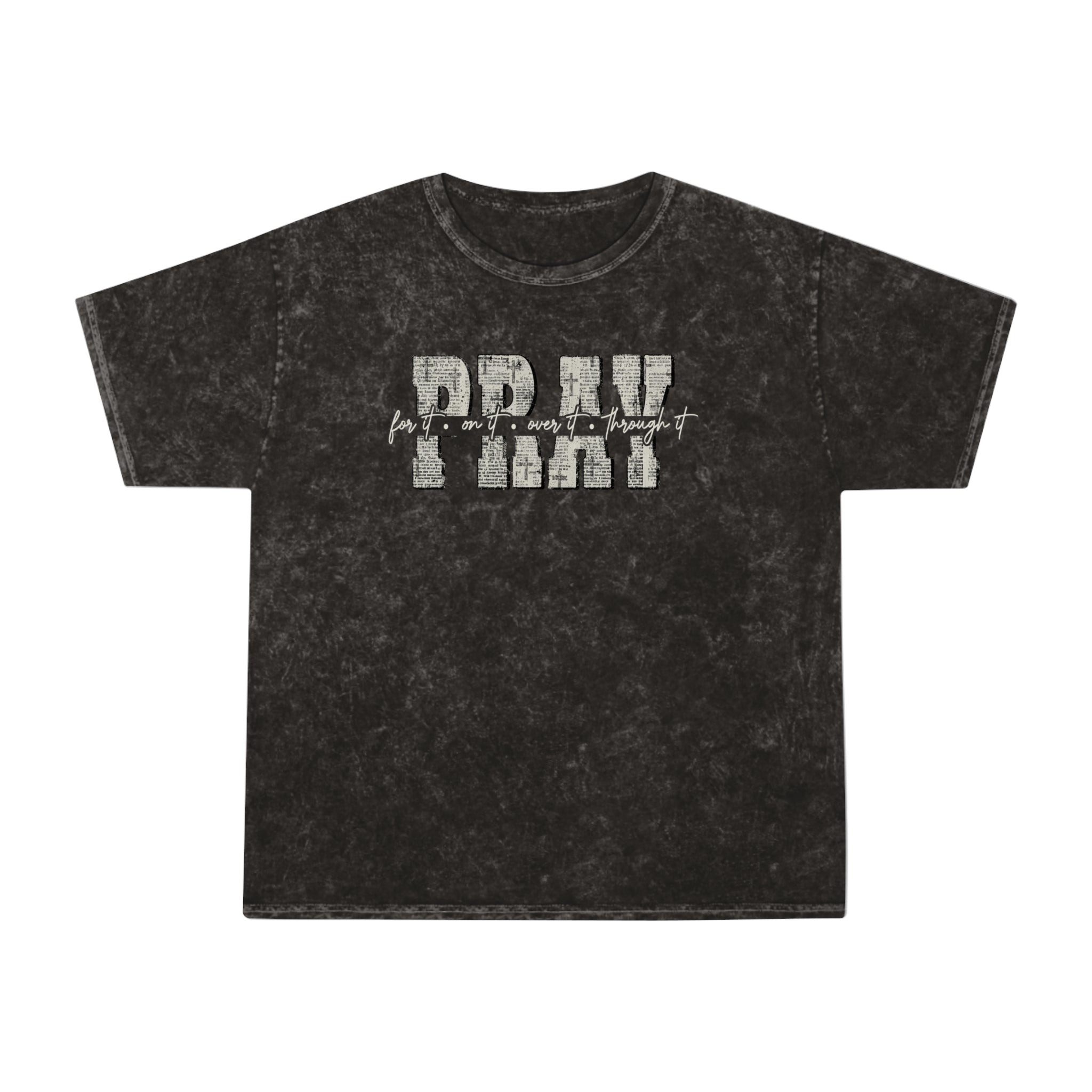 Pray Distressed Mineral Wash T-Shirt