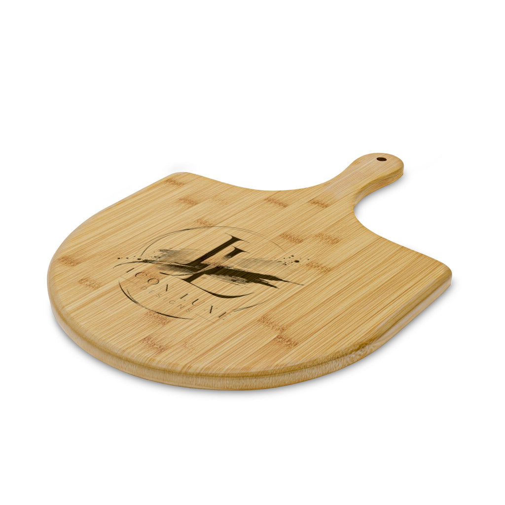 Custom Engraved Bamboo Pizza Peel – Personalized Rustic Pizza Serving Board