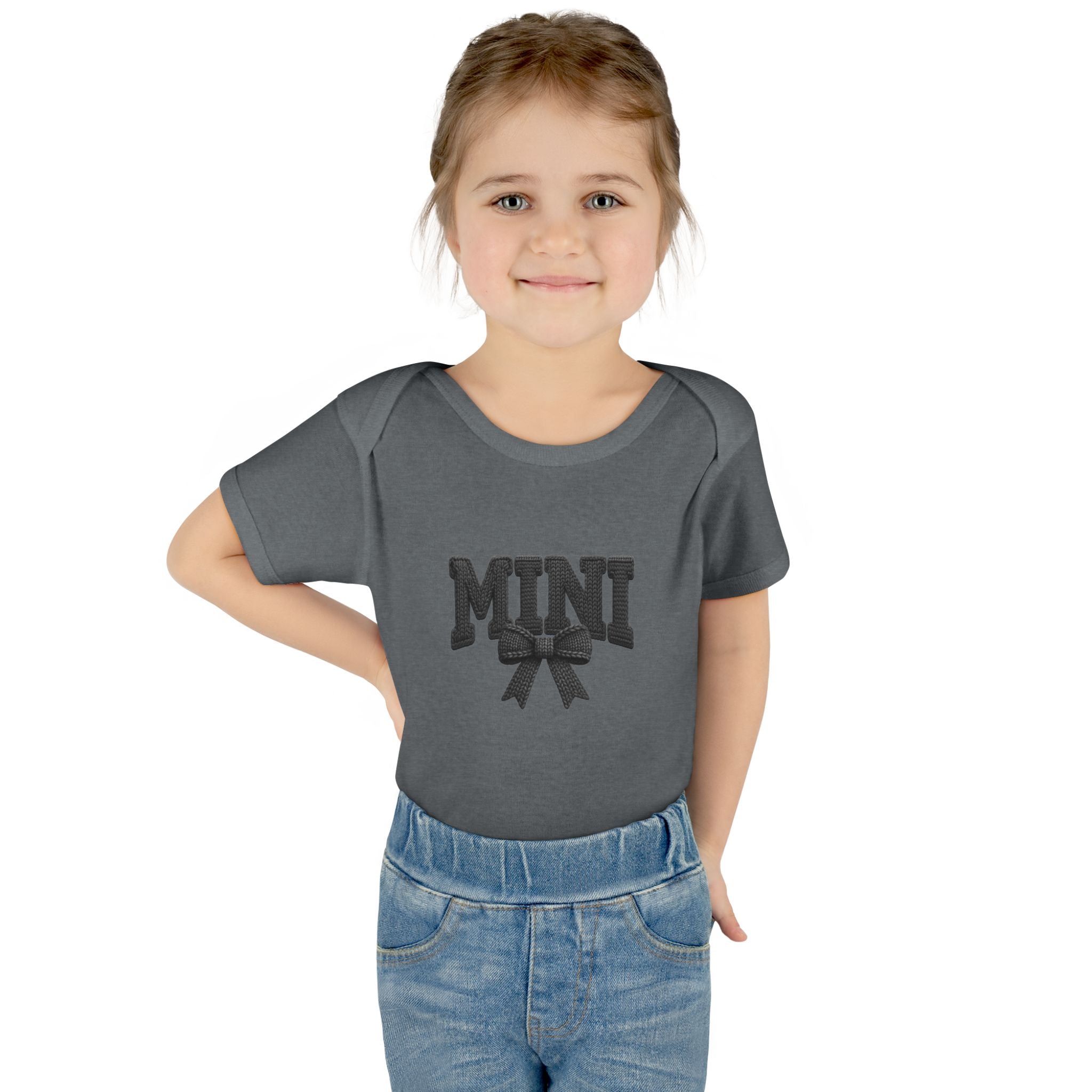 Mini Baby Bodysuit — "MINI" Bow Infant Onesie