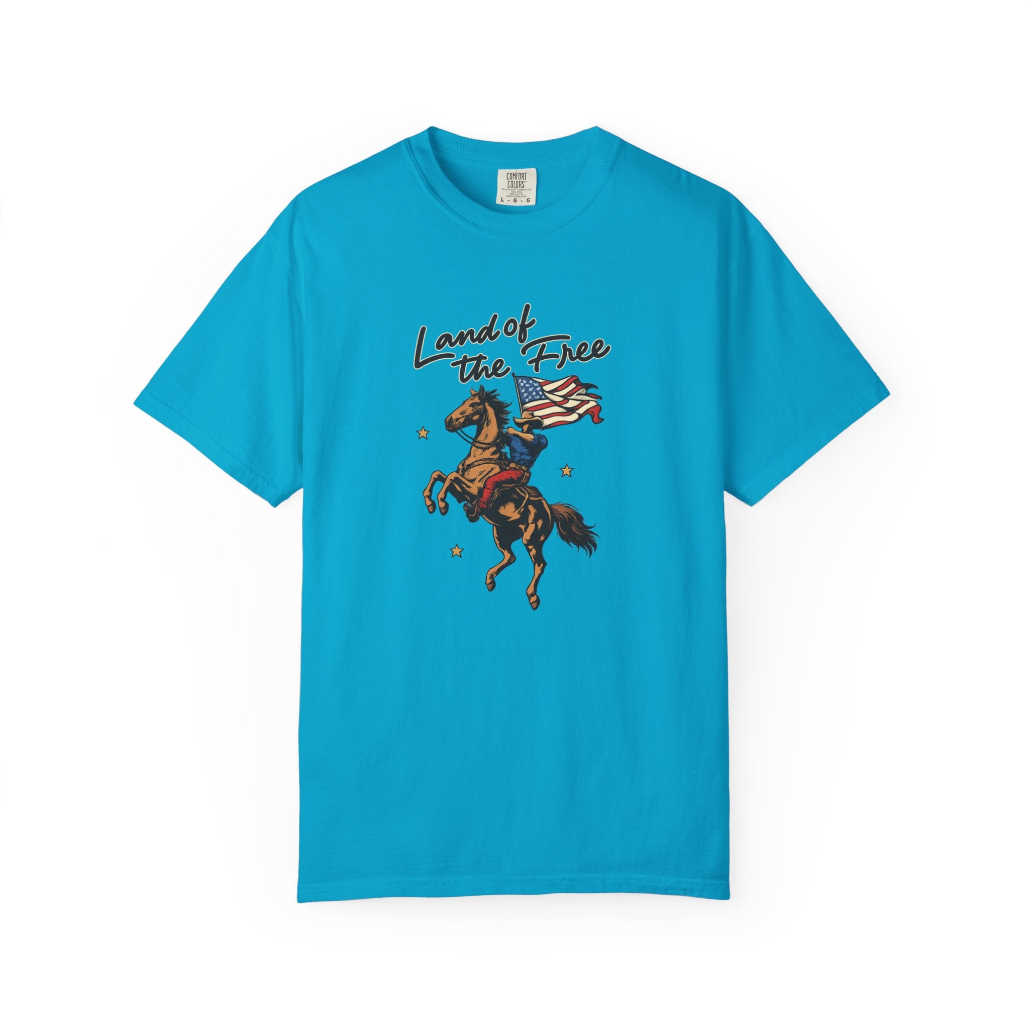 America Land of the Free Graphic T-Shirt — Patriotic