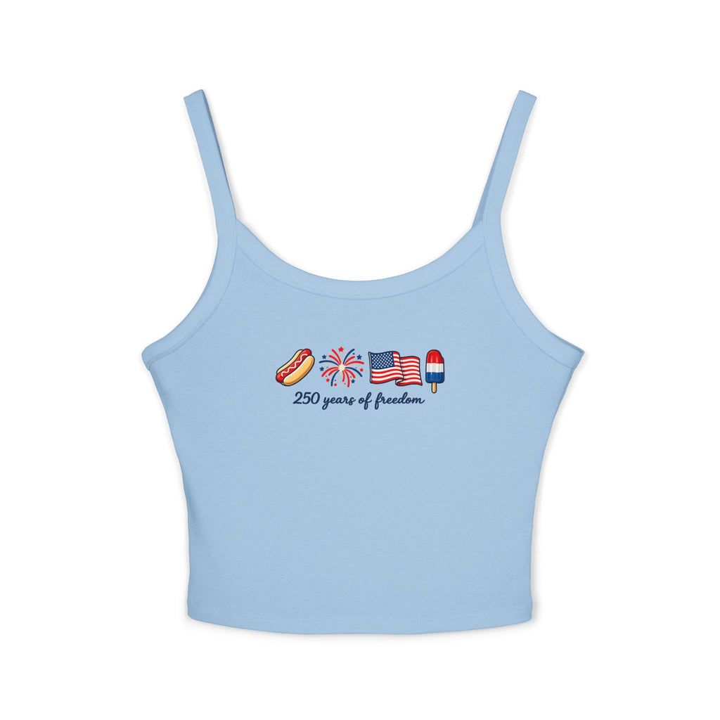 Patriotic Crop Tank Top - "230 years of freedom" July 4th Graphic