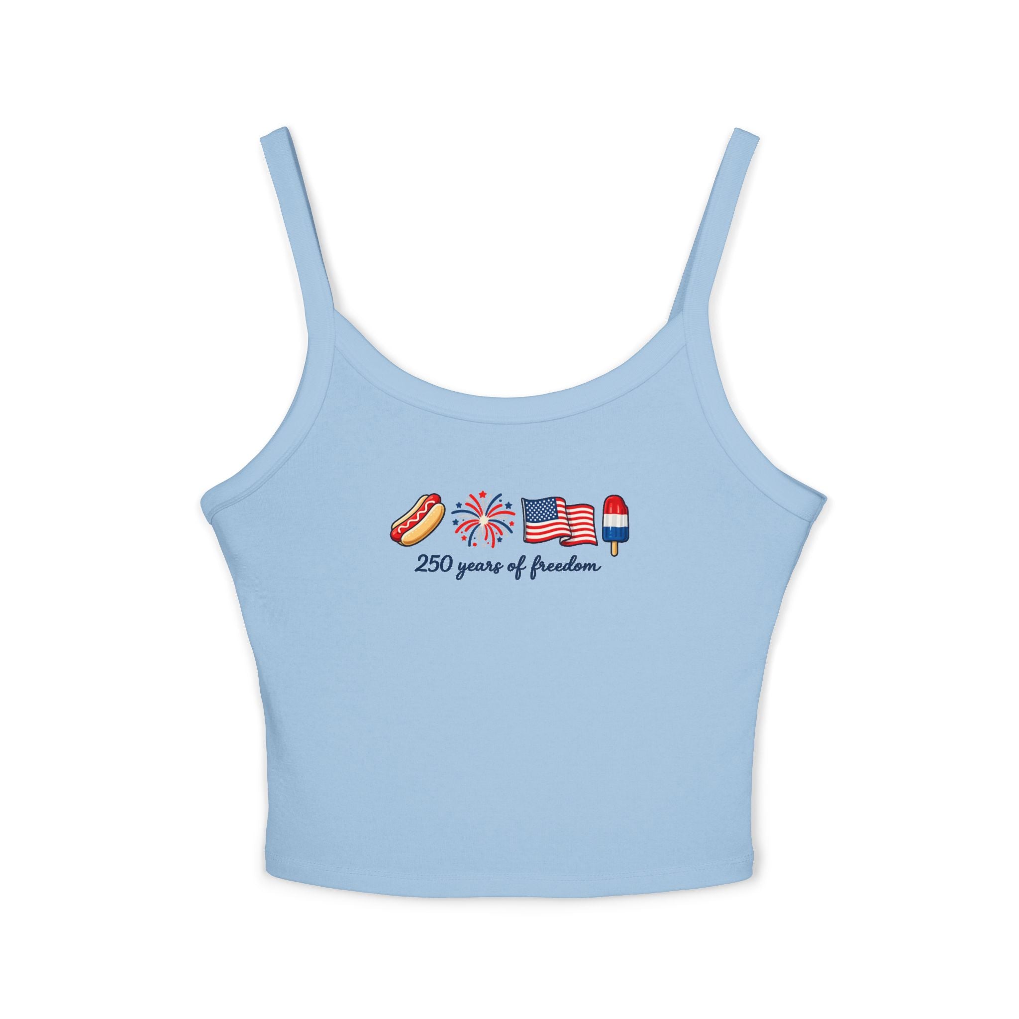 Patriotic Crop Tank Top - "230 years of freedom" July 4th Graphic
