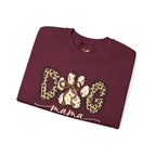 Dog Mama Leopard Print Crewneck Sweatshirt