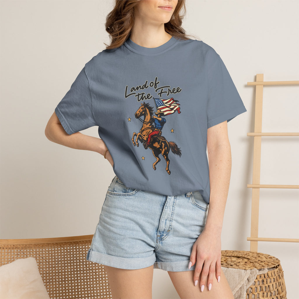 America Land of the Free Graphic T-Shirt — Patriotic