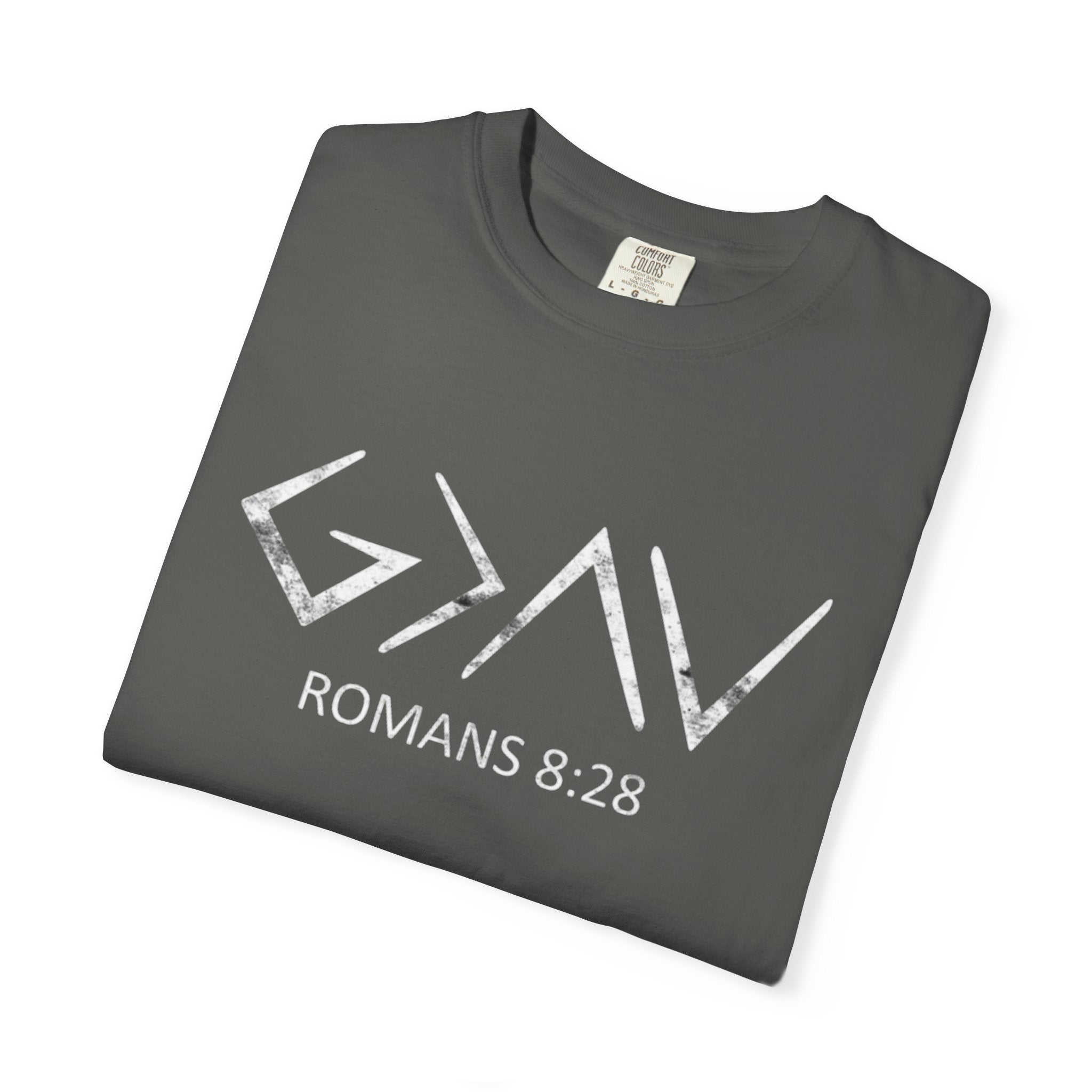 Romans 8:28 Comfort Colors Tee