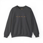 Mama Embroidery Crewneck Sweatshirt — Minimal Rose Gold Script
