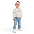 Mini Toddler Sweatshirt — Neutral Lettering Pullover