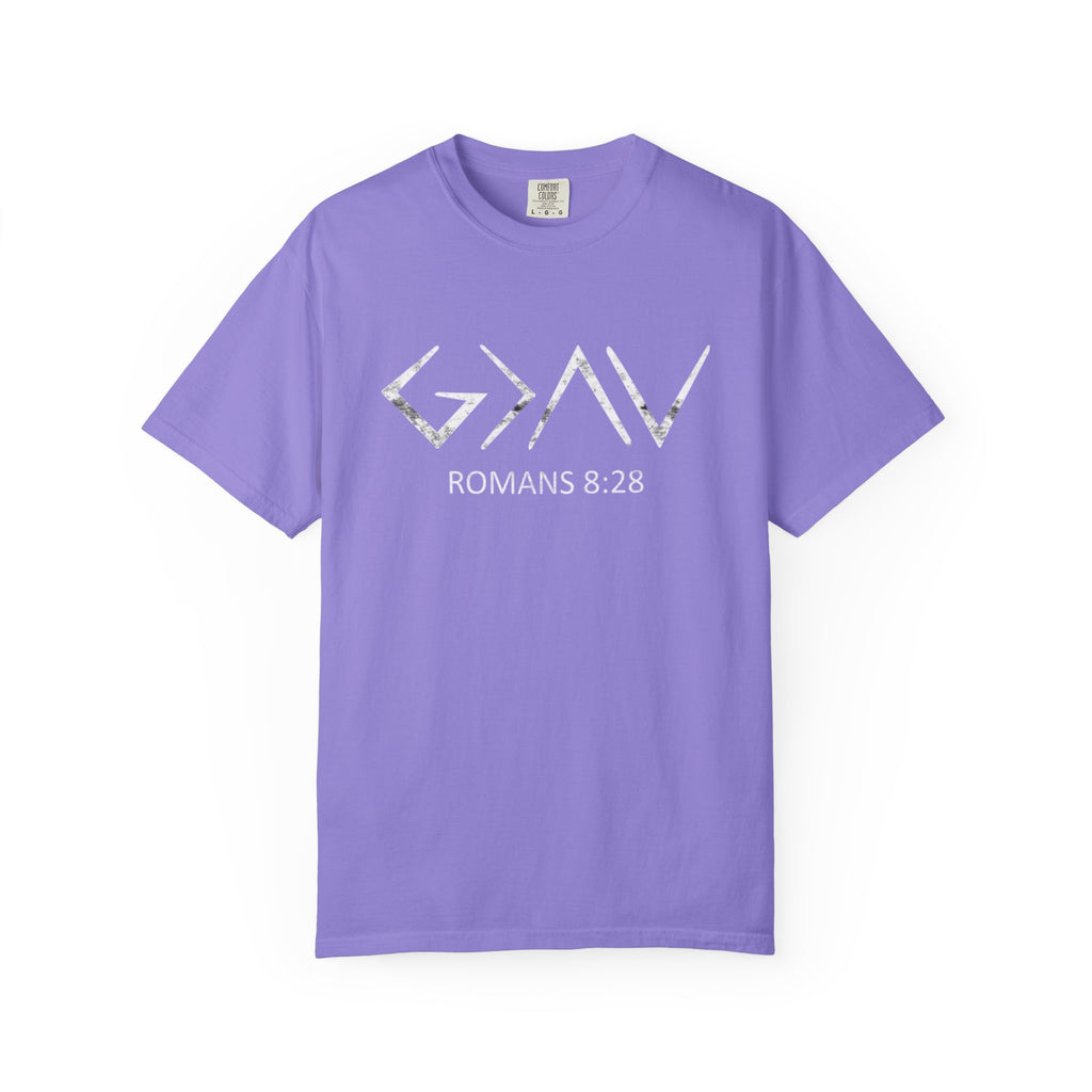 Romans 8:28 Comfort Colors Tee
