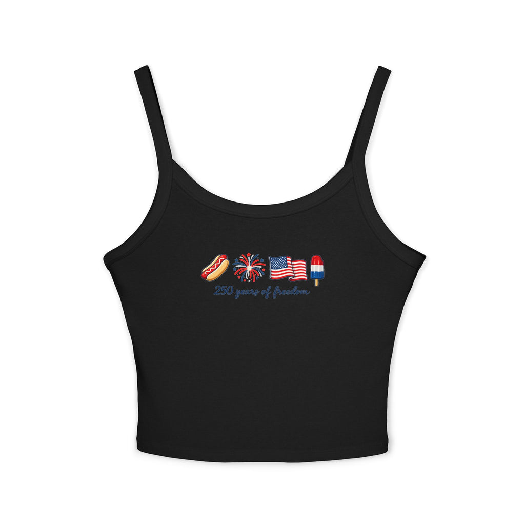 Patriotic Crop Tank Top - "230 years of freedom" July 4th Graphic