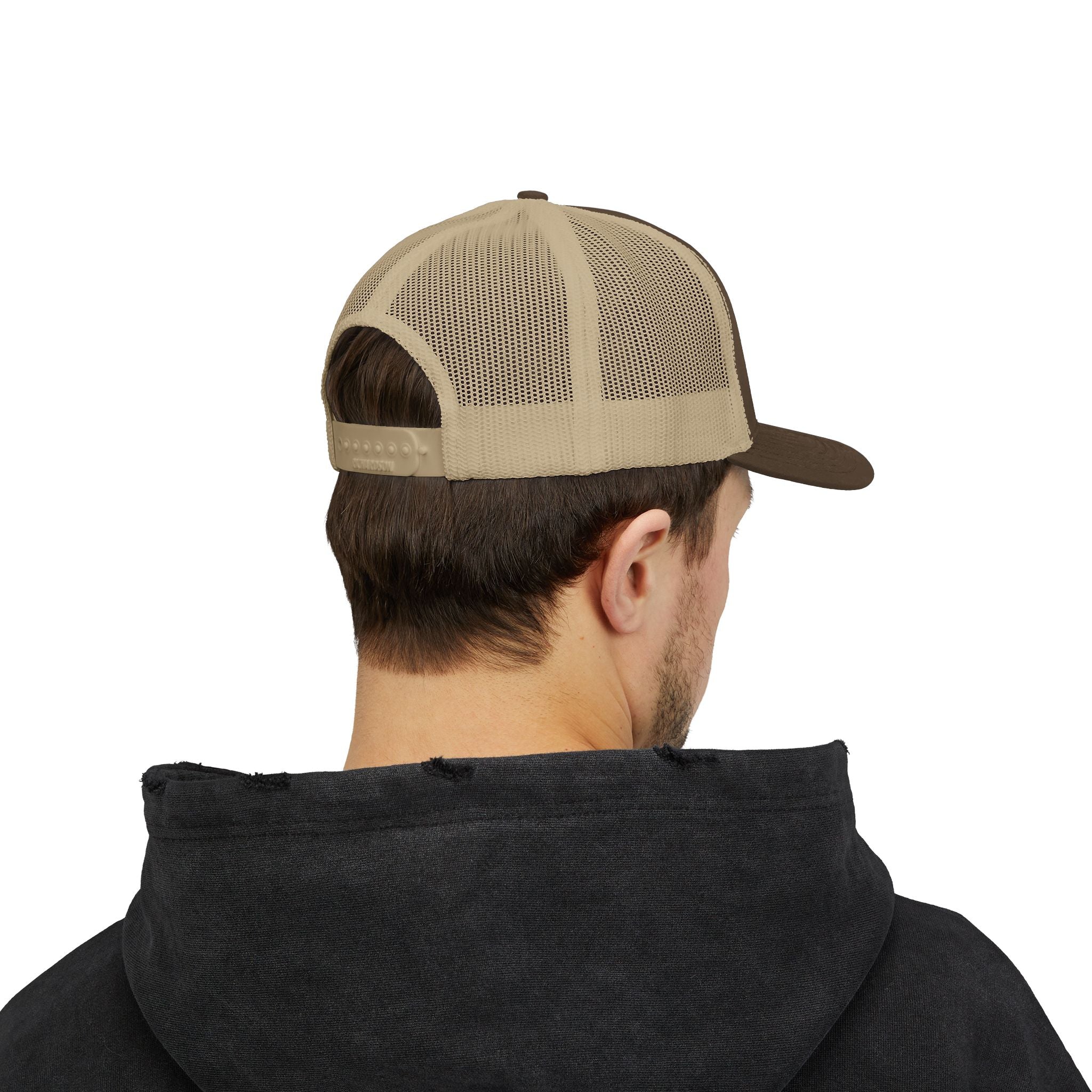 God Script Trucker Cap — Gold Sparkle Faith Snapback
