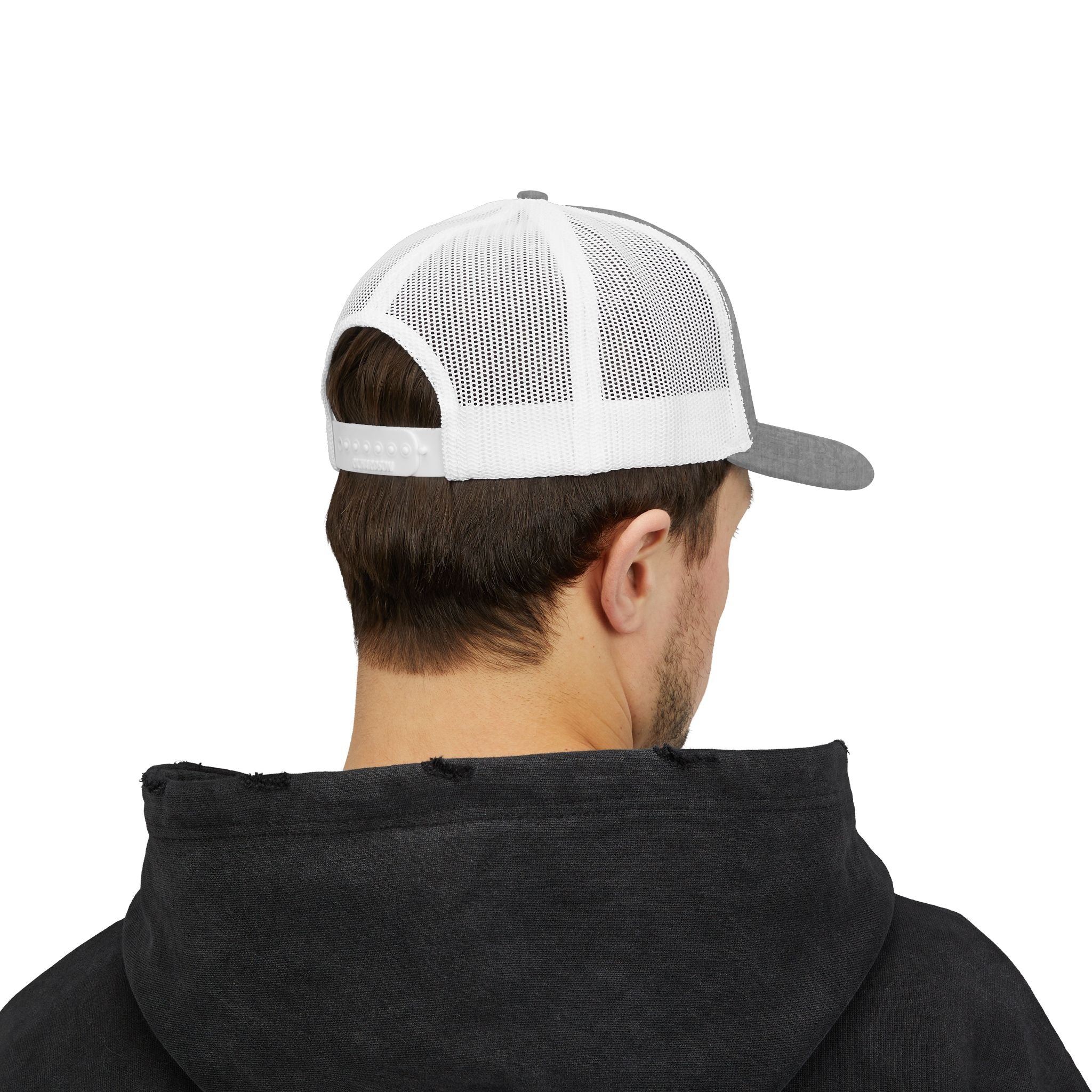 God Script Trucker Cap — Gold Sparkle Faith Snapback
