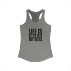 "Life is better with my boys" Mom, Women's Ideal Racerback Tank