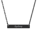 Custom Horizontal Bar Necklace (Engraving)