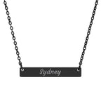 Custom Horizontal Bar Necklace (Engraving)