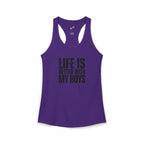 "Life is better with my boys" Mom, Women's Ideal Racerback Tank