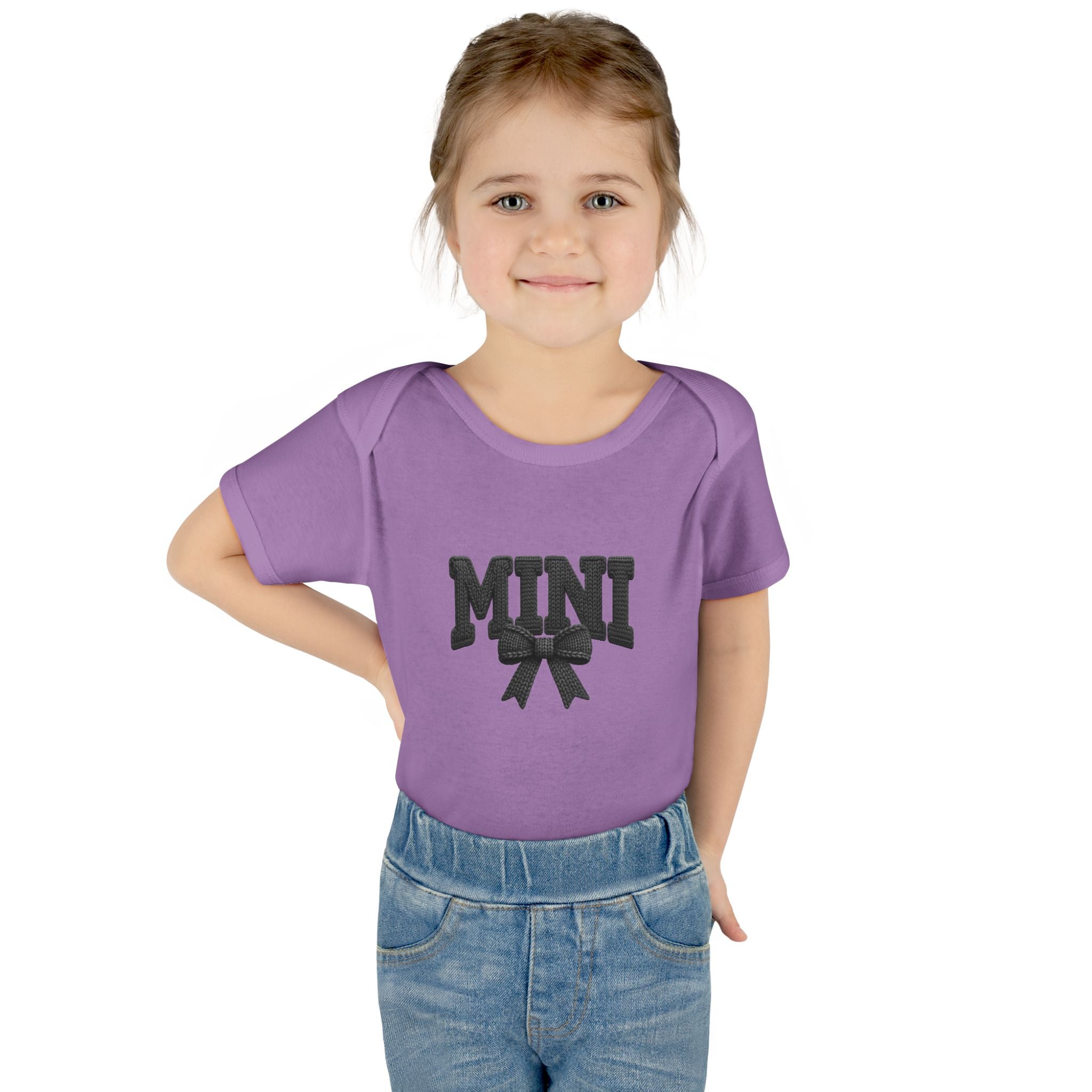 Mini Baby Bodysuit — "MINI" Bow Infant Onesie