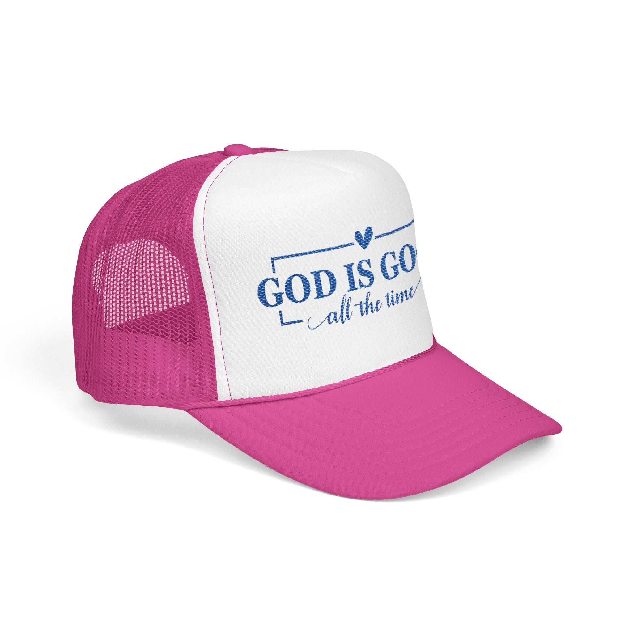 God Is Good Trucker Hat — Royal Blue Design
