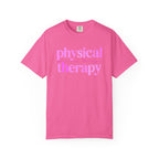 Physical Therapy T-Shirt — Pink Text Rehab Tee for Physical Therapists & Students